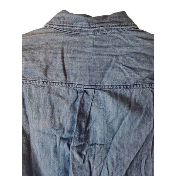 Old Navy Chambray Collared Shirt Dress, Small - Picture 4 of 6